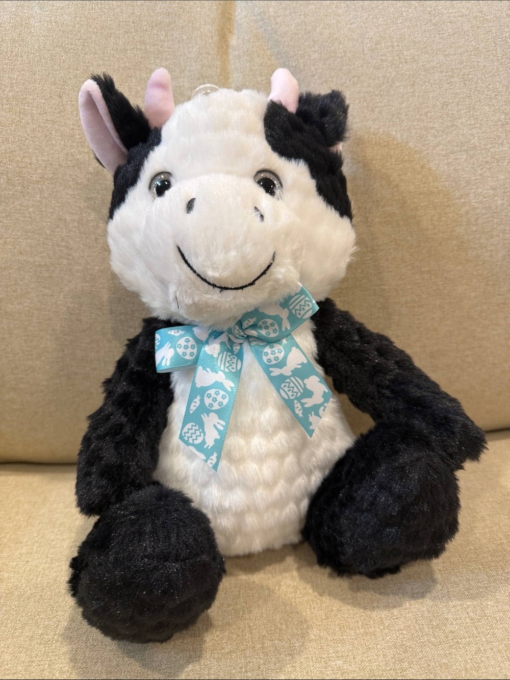New Plush Black and White Cow Decorative Soft Stuffed Animal